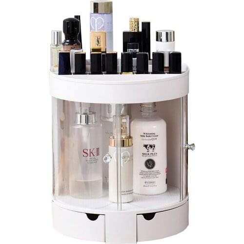 Desktop Cosmetics Organizer Dressing Table Makeup Box Plastic Large Capacity Storage Lipstick Nail polish Organizer Boxes