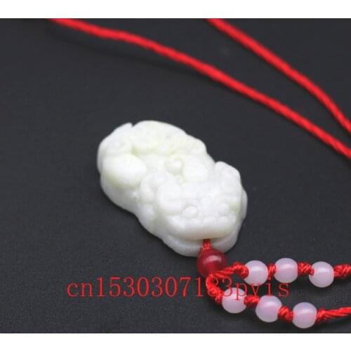 Natural White Pixiu Money Jade Pendant Jade Necklace Chinese Carved Charm Jewelry Accessories Fashion Amulet for Men Women Gift