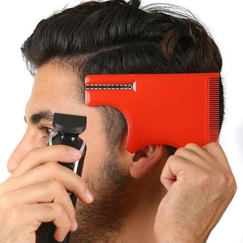 New Innovative Design Beard Shaping Tool Trimming Shaper Template Guide For Shaving Or Stencil With Full-Size Comb For Line Up