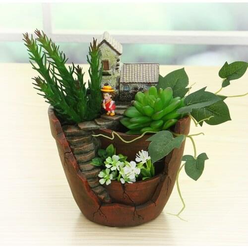 New strange sky garden meaty flower pot large creative resin pendulum meaty plant flower pot