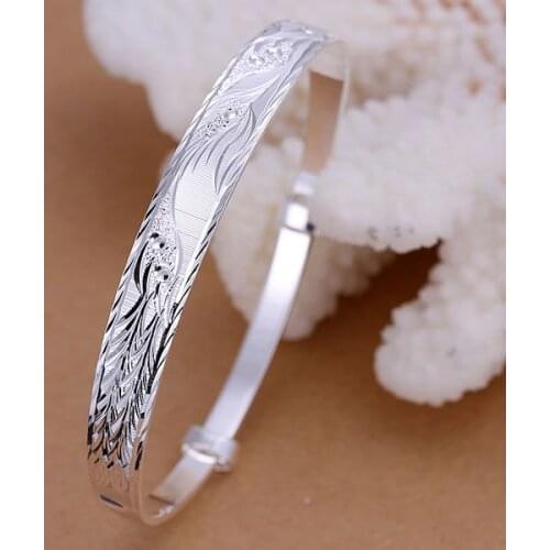 B055 Trendy Silver Color Bracelet 925 Fashion Jewelry Phoenix Bangle /arnajiua Avqajmxa