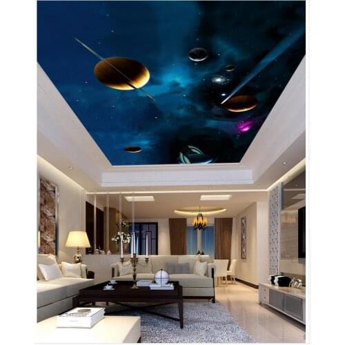 Custom photo wallpaper 3D stereo romantic ceilings living room bedroom ceiling frescoes world