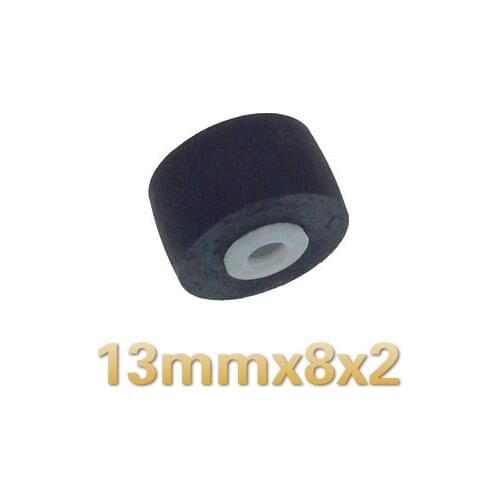 1pc 13mmx8x2 for walkman wheel belt pulley rubber audio pressure recorder cassette deck pinch roller tape Stereo player