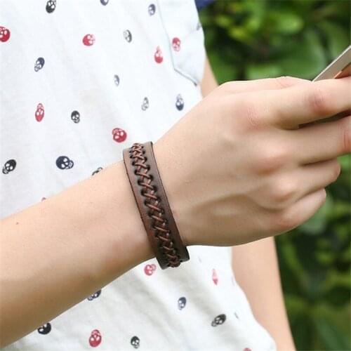 CIBOCIBO Luxury Bracelet Men 2021 Vintage Leather Wristband Bracelet Men Fashion Gifts For Men Punk Braided Pulsera Hombre