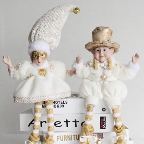 Christmas Long-Legged Elf Doll Superb Craftsmanship Ornaments Unique Xmas Boys and Girls Elf Dolls for Festival/Home Decor