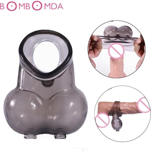 Silicone Cock Ring Elastic Penis Ring Delay Ejaculation Sex Toys for Men Male Masturbator Scrotal Binding Reusable Penis Sleeve