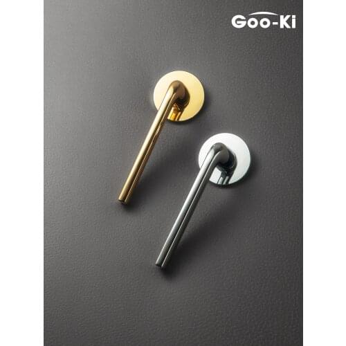 Nordic High-end Zinc Alloy Gold Mute Room Door Lock Handle Interior Door Lock Anti-theft Bathroom Door Lock Furniture Hardware
