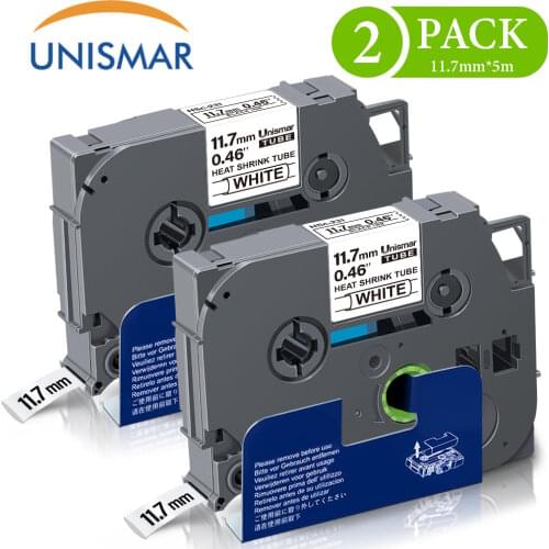 Unismar 11.7mm Compatible Labelling Tape Replacement for Brother HSe-231 Cassette Heat Shrink Tube PT-H300 PTE300 PTE500 PTE550W