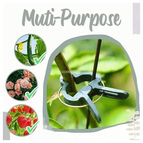 Multi-purpose Weatherproof Garden Clips Grafting Clamp Greenhouse Holder Plastic Plant Fastener Bracket Fixed Seed Stem Support