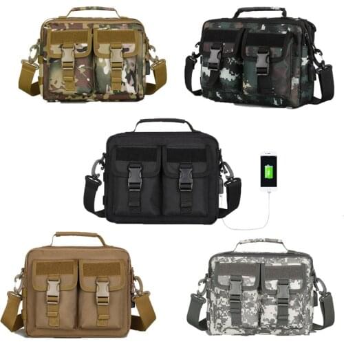 Mens Military Tactical Bag Molle Waterproof Chest Shoulder Bag Satchel Army Multifunctional Hunting Camo Portable Handbag Gear