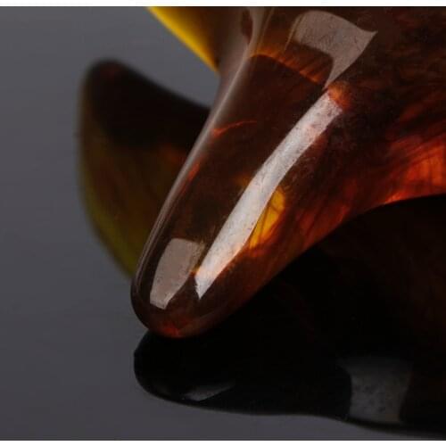 Amber Resin Wax Triangle Foot Feet Massager Gua Sha Acupuncture Shiatsu Tool