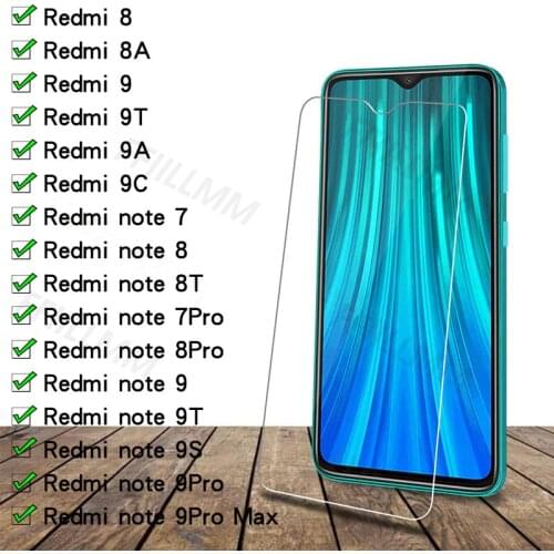 9H Protective Glass For Xiaomi Redmi Note 7 8 9 Pro Max Tempered Glass For Redmi Note 7T 8T 9T 9S Glass For Redmi 7 8A 9A 9C 9T