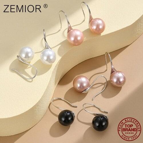 Elegant Temperament Earrings For Women 925 Sterling Silver Joker Fashion Pearl Drop Earring Lady Birthday Fine Jewelry Best Gift