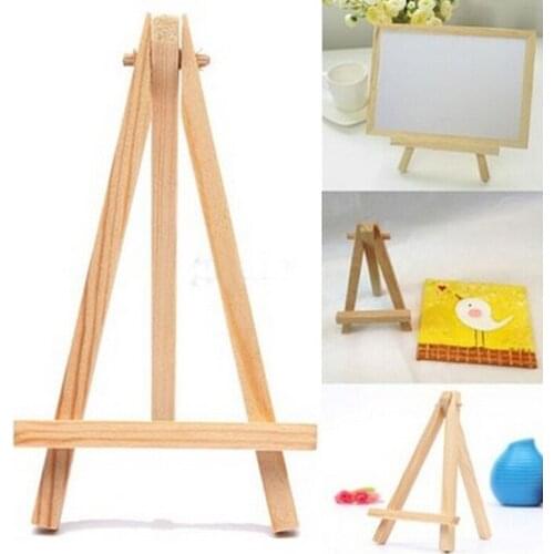 1 PCS Mini Artist Wooden Easel Wood Wedding Table Card Stand Display Holder For Party Decoration 15*8cm Triange Easel