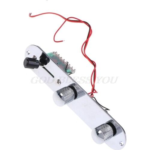 1Pcs Chrome 3 Way Wired Loaded Prewired Control Plate Harness Switch Knobs for Tele Telecaster Guitar Parts Drop Shipping