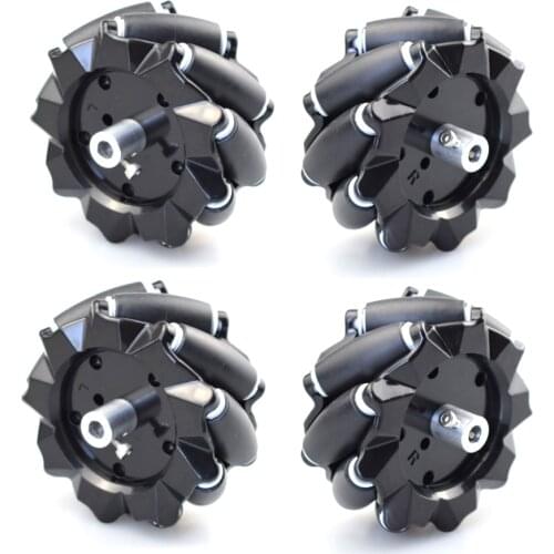 10KG Big Load 80mm High Hardness Plastic Mecanum Wheel Omni-directional Smart Robot Car with 6mm hubs for Arduino Robotcup