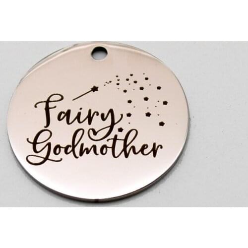 20pcs Fairy Godmother Charms Stainless Steel Pendant God Mother Fairy Charm DIY Handmade Accessories