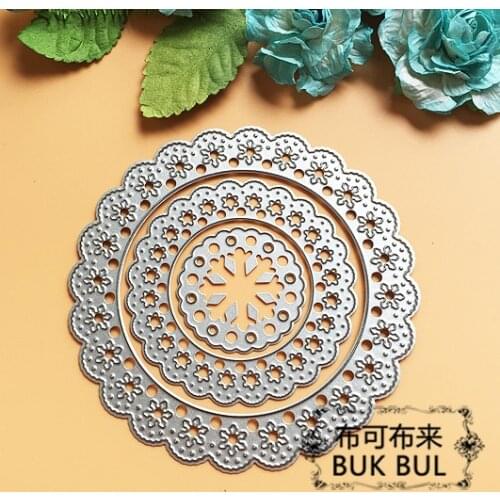 Scrapbook lace round design troqueles scrapbooking dies metal, fustella metal dies embossing folder