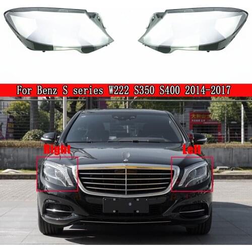 Car Headlight Cover Lampcover Lampshade Lamp Glass Lens Case For Mercedes-Benz S series W222 S350 S400 2014~2017 Shell Caps