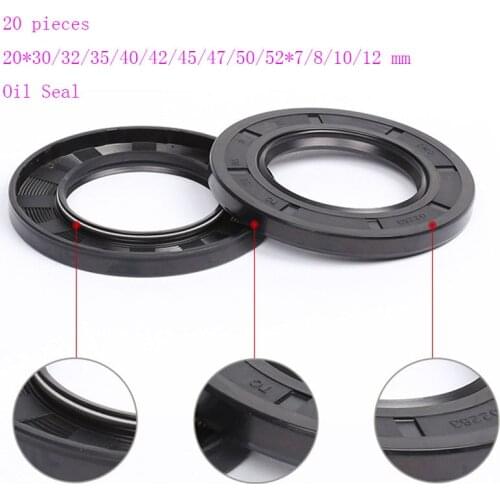 20 pieces 20*30/32/35/40/42/45/47/50/52*7/8/10 mm Motorcycle Front Fork Damper Oil Seal Front Fork Damper Shock Absorber