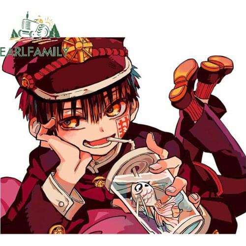 EARLFAMILY 13cm x 10.4cm For Toilet Bound Hanako Kun Vinyl Car Stickers Waterproof Decal Car Accessories Graffiti Sticker Decor