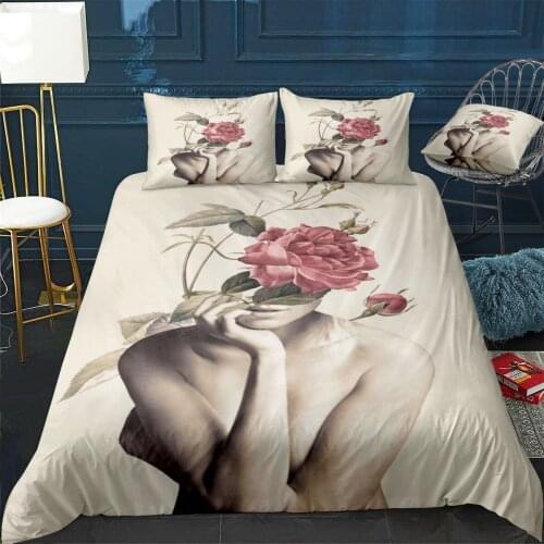Bloom 3 Quilt Cover Pillowcase 3Piece Comforter Bedding Set With Pillow Case Single Double Duvet Cover Home Decora
