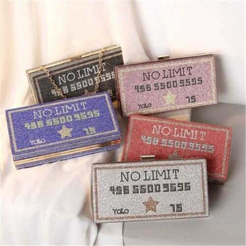 Money Clutch Rhinestone Purse 10000 Dollars Stack of Cash Credit Card Evening Party Handbags Shoulder Wedding Dinner Bag Purse