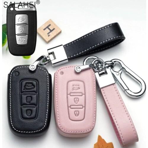 Leather Full Cover Car Car Key Case KeyChain For KIA Sportage R GT Stinger GT Sorento Cerato Forte 2018 2019 Key Shell Holder