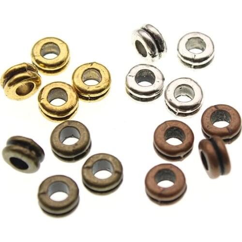 50pcs/lot 3x6mm Round Metal Spacer Beads for DIY Jewelry Making DIY Handmade Bracelet Jewelry Findings Accessories Z950