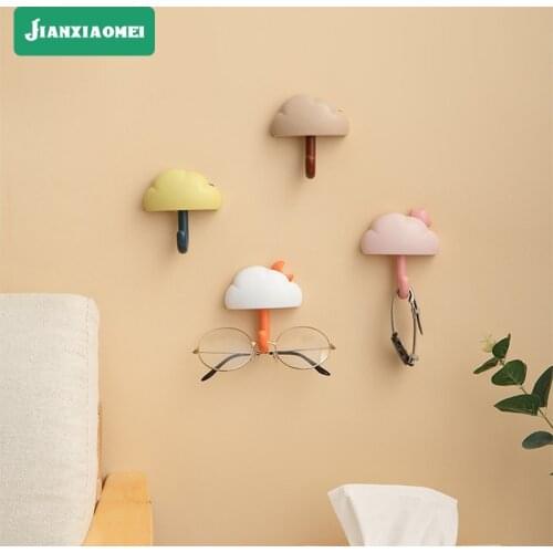 Cloud Hook Adhesive Sticker Wall Hanging Kitchen Creative Hook No Trace Free Punch Door Back Bathroom Hook Kitchen Hook