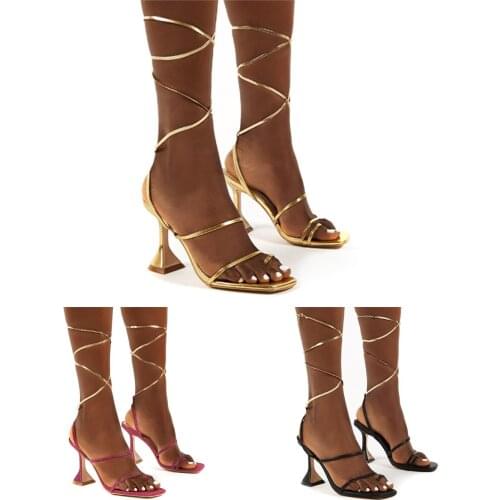 Summer PVC Transparent Ankle Cross Strap High Heels Shoes Women Sandals Peep Toe Sexy Party Female Ladies Shoes Woman Sandalias