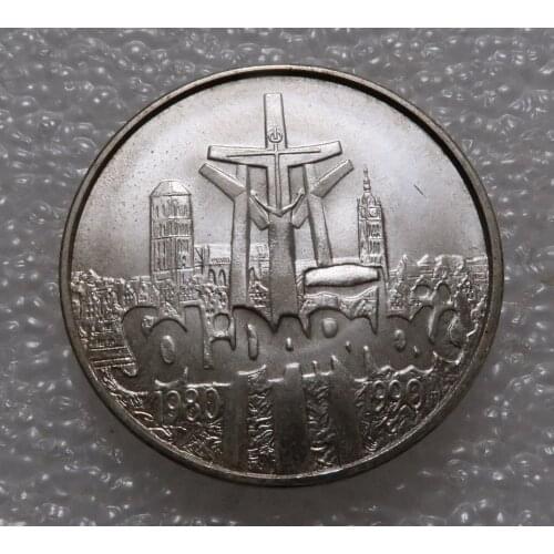 Real Rare Silver Original Coin 100000 Zloty Commemorative Silver Coin for the Tenth Anniversary of the Founding Poland