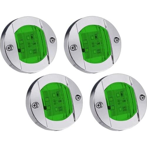 Navigation Lights LED Side Marker Light Waterproof Marine Boat Yacht Round Transom Anchor Stern Lights