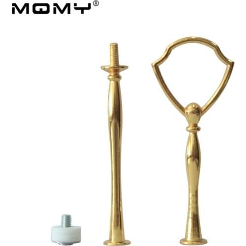 New Design Wedding Dessert Metal Fruit 2 Tier Rod Birthday Golden Silver Tiered Cake Stand Hardware