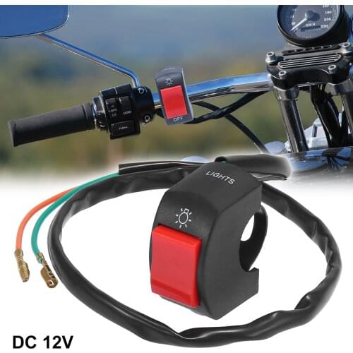 Motoforti DC 12V 7/8" 22mm Motorcycle Handlebar Switch Scooter Headlight Toggle Switch with On Off Push Button