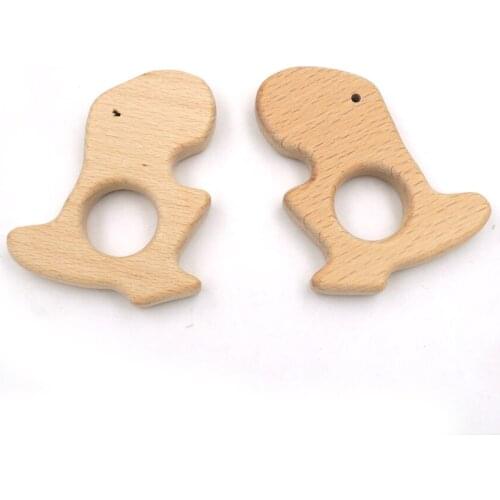 20PCS germany beech teether dinosaur cute ANIMAL wood pendant for baby mother accessory Australian SGS SAFE EA277