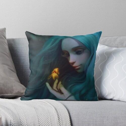 Little Mermaid Throw Pillow Cushion Cover Polyester throw pillows case on sofa home living room car seat decor 45x45cm