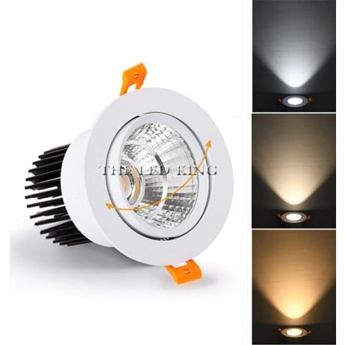Dimmable led downlight lamp 5w 7W 10W 12w cob led spot 220V / 110V ceiling recessed downlights round led panel light