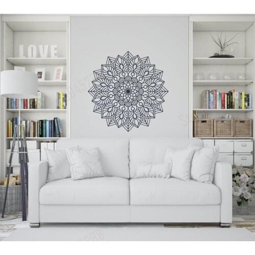 Mandala Wall Decal Vinyl Sticker Lotus Flower Boho Decor Moroccan Pattern Yoga Studio Ornament Mandala Decal Home Decor Z752