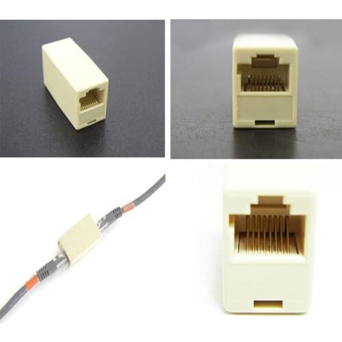 2pcs/lot high quality RJ45 connector cable connector network double head cable network through the joint cat5e cat6