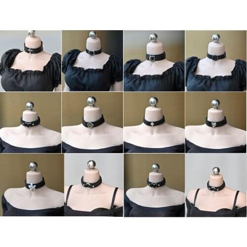 1/6 scale female soldier necklace leather collar neckband for 12 inch action figure body