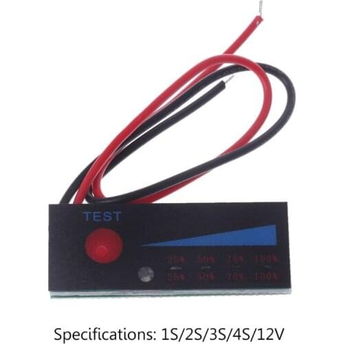 1 Pc 3.7V 2S-4S 18650 Lithium 12V Lead Acid Battery Capacity Indicator Power Tester