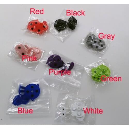 10 Set Colorful Rubber Conductive Buttons A-B D-pad for Nintend GameBoy Advance GBA Silicone Conductive Start Select Keypad