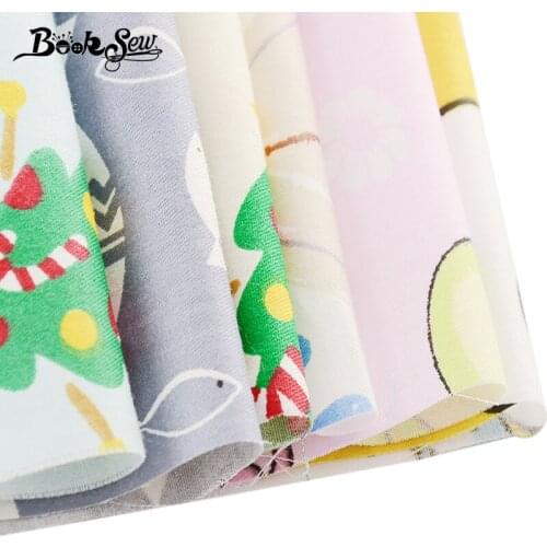 Booksew Cartoon Cute Animal Patterns 100% Cotton Fabric Twill Printed Telas Tissu Tecido Patchwork Cloth DIY Sewing Fat Quarters