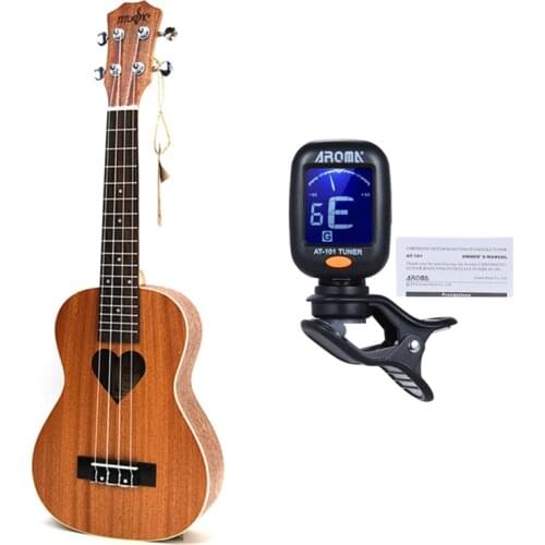 21 Inch Ukelele Soprano Small Guitar 4 String Hawaii Electric Ukulele Acoustic Guitare Loving Heart pattern Cavaquinho Gitar