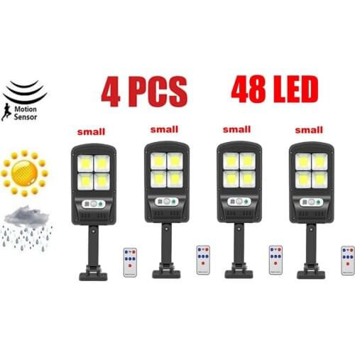 4pcs tabular oblong Outdoor Waterproof IP65 Solar Garden Light Security Lighting Solar Wall Lamp Motion PIR Sensor Powerful 3 Mo
