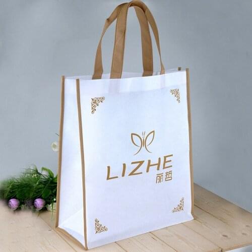 500pcs/lot Custom logo Eco-friendly Reusable Non Woven Shopping Bags Cloth Fabric Grocery Recyclable Bags Fashion Tote Handbag