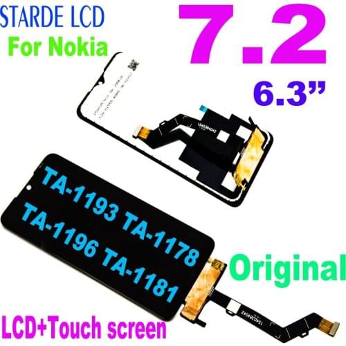 6.3" Original LCD for Nokia 7.2 LCD Display Touch Screen Replacement for Nokia 7.2 display TA-1193 TA-1178 TA-1196 TA-1181
