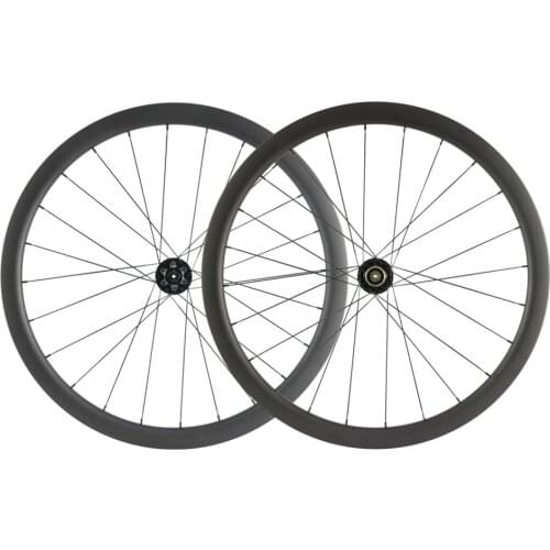 700C Road Disc Brake Carbon wheelset SIX BOLTS/CENTER LOCK 40mm Bicycle Wheels Clincher 25mm U shape