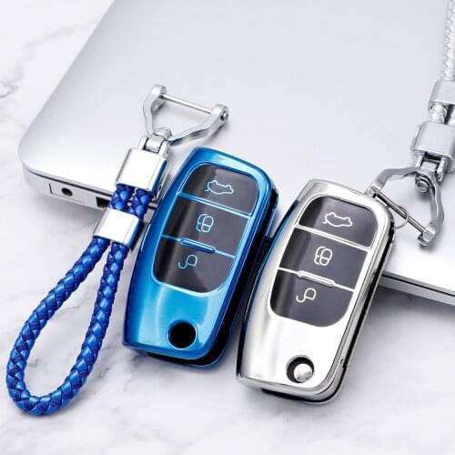 3 Button Soft TPU Car Key Cover Case For Ford Fiesta Focus 2 Ecosport Kuga Escape Falcon B-Max C-Max Eco Sport Galaxy Accessorie